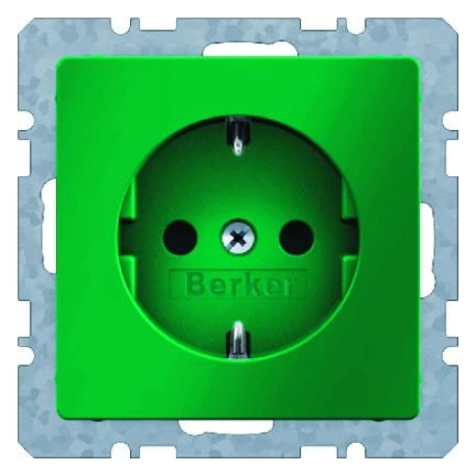  артикул 41436013 название Berker Штепсельная розетка SCHUKO цвет: зеленый, бархат, Berker Q.1